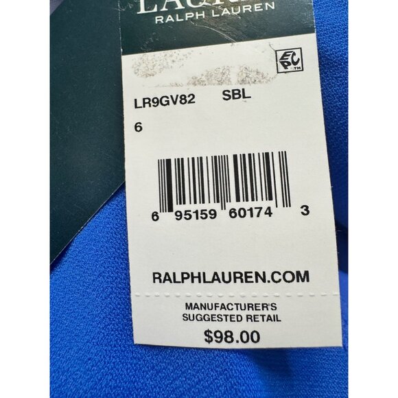 Ralph Lauren Tankini Swim Size 6 Halter Top Print Bottom NWT Blue Ruffle Print B - Picture 7 of 12